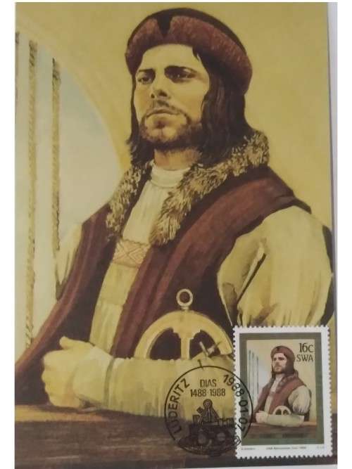 1988 - SWA The 500th Anniversary of Discovery of Cape of Good Hope by Bartolomeu Dias -  Maximum Car