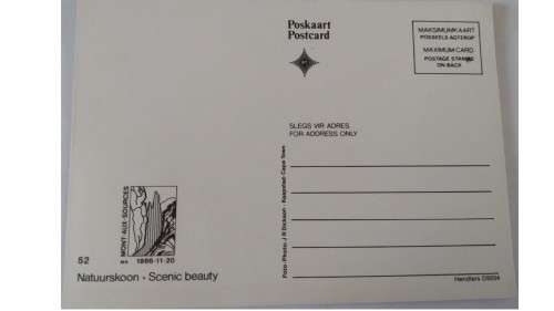 1986 - RSA Scenic Beauty -  Maximum Cards