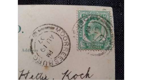 1907 - Morreesburg - Cape of Good Hope ½d - Gordon Rock, Paarl -  Postcard