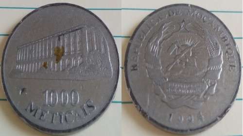 1994 - Mozambique - 1000 Meticais - Ministry of Finance and Planning building - Demonetised Yes -Nic