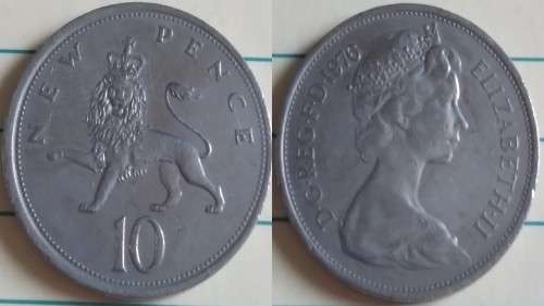 1976 - UK - 10 New Pence - ER II - Demonetised Jun 1993 -Copper-Nickel