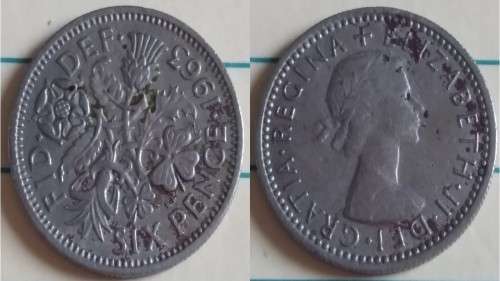 1963 - UK - Six Pence - ER II - Demonetised Jun 1980 -Copper-Nickel