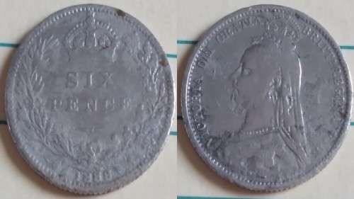 1888 - UK - Six Pence - Victoria - Demonetised Yes -Silver (.925)