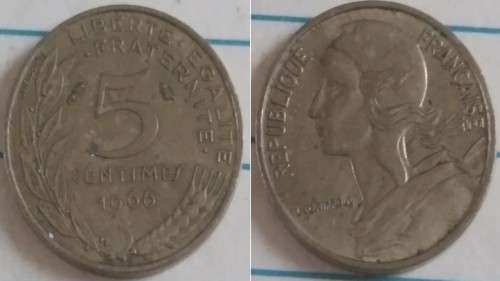 1966 - France - 5 centimes - Marianne - Demonetised Feb 2002 -Copper-aluminium-nickel