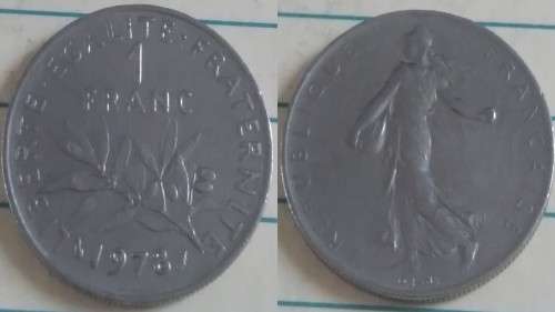 1978 - France - 1 Franc - The Sower - Demonetised Feb 2002 -Nickel