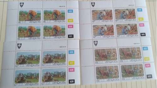 1986 - Venda - Forestry -  16 stamps - Control Blocks