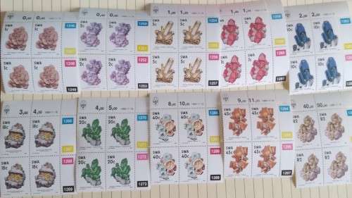 1989 - SWA - Mines & Minerals -  60 stamps - Control Blocks