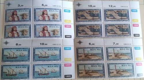 1988 - RSA - The 500th Anniversary of Discovery of Cape of Good Hope by Bartolomeu Dias  - 16 stamps