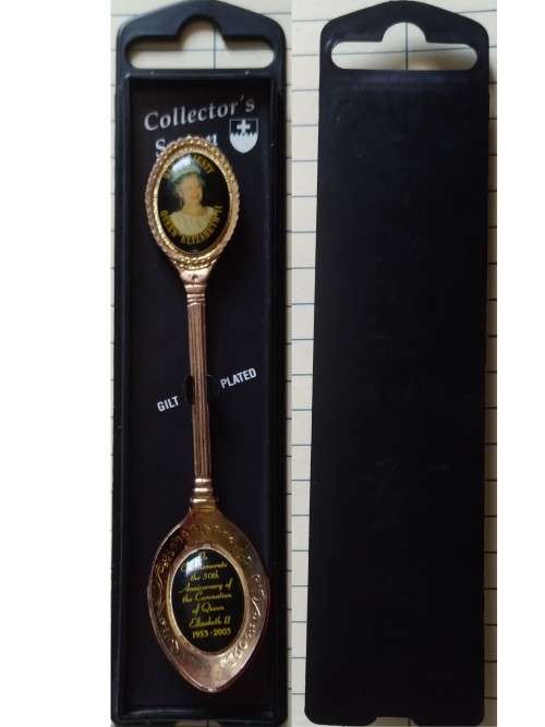 Collectors Spoon -  Gilt Plated - 50th Anniversary of Queen Elizabeth Coronation