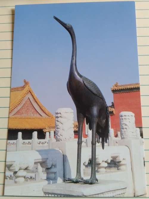 Unused Postcard - China - Bronze Crane
