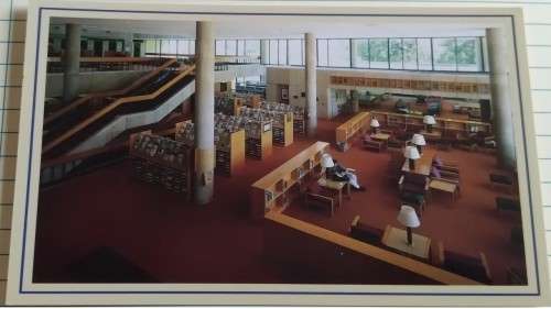Vintage Unused Postcard - USA - Hamilton College -  Burke Library