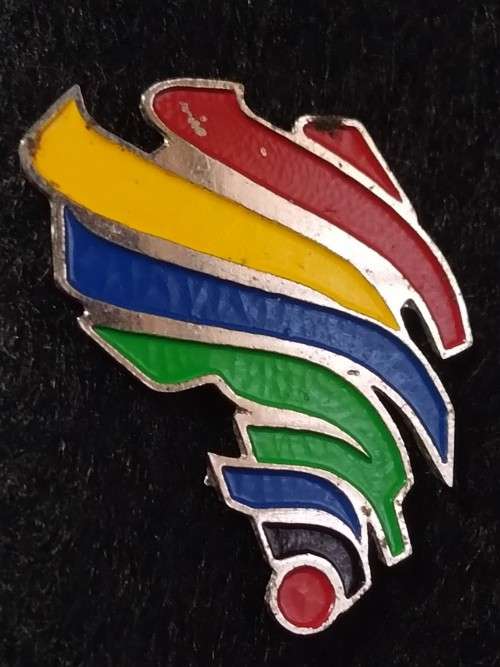 Multi Colour Africa Pin