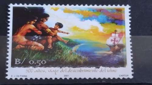 2001 -  Unused - Panama - B/0.50 - The 500th Anniversary of Discovery of Panama Isthmus