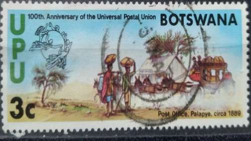 1974 - Botswana - 3c - The 100th Anniversary of the Universal Postal Union