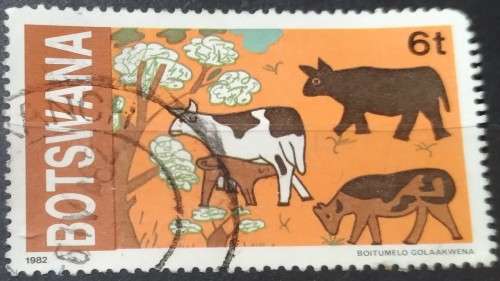 1982 - Botswana - 6t - Children`s Art