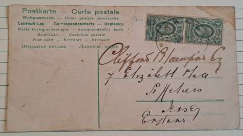 Postcard - 1907 - East Africa & Protectorates  - 3c Pair +  Artists Clifford George Blampied Signatu