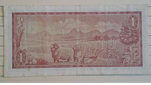 1975 - Een Rand/One Rand -  B389 517532 -  TW de Jongh 2nd Issue -  Demonetised -  Yes - Watermark -