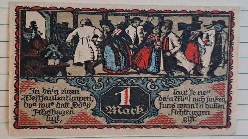 1921 - 1 Mark Spar- und Darlehnskasse - Municipality of Eisbergen (Prussian province of Westphalia) 