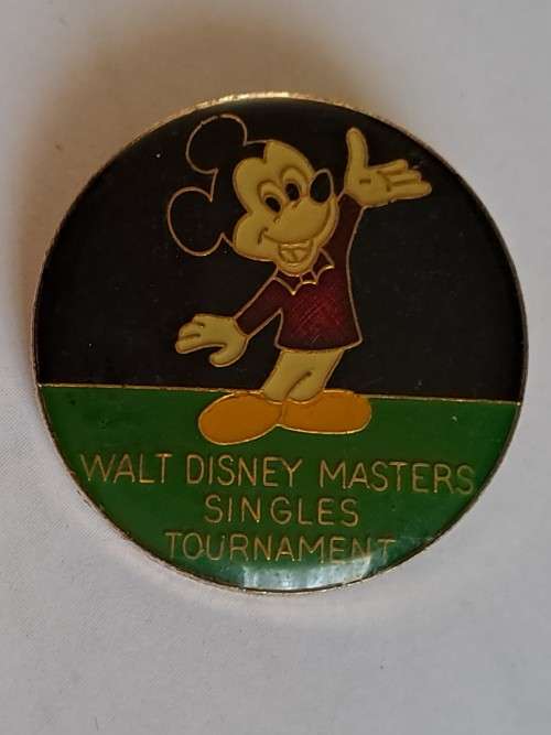 Vintage Walt Disney Masters Singles Tournament - Badge - 1970 -  Mickey Mouse