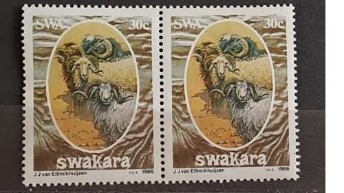 1986 - SWA - Unused - Pair - Karakul Fur Industry - 30c