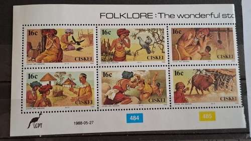 1988 - Ciskei - Unused - Folklore - 16c -  6 stamps