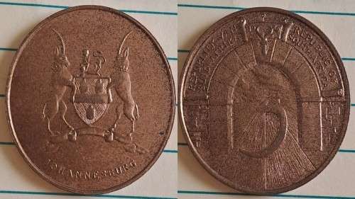 1966 - Bronze -  5 Years of the Republic of South Africa - Johannesburg Souvenir Medal