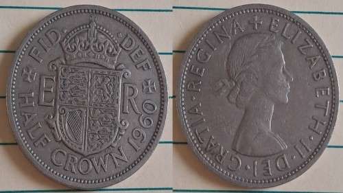 1960 -  UK -  Half Crown - ERII - Copper Nickel  - Demonetised - Dec 1969