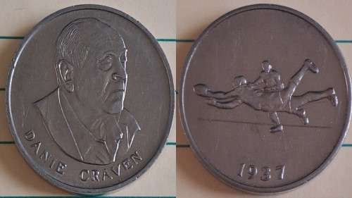 1988 - Danie Craven Stainless Steel Commemorative Medallion