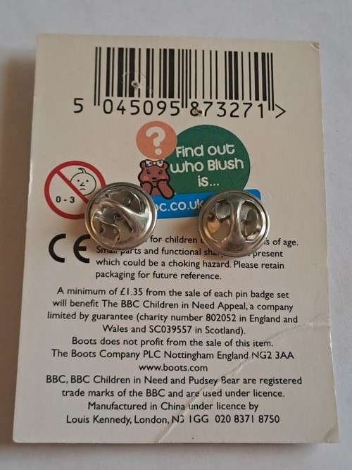 `Pudsey & Blush` Pins