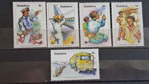1983 - Zimbabwe -  Mint - 9c, 11c, 15c, 17c, 21c - World Communications Year