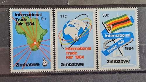 1984 - Zimbabwe -  Mint - 9c, 11c, 30c - Zimbabwe International Trade Fair