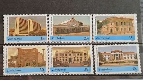 1990 - Zimbabwe -  Mint - 15c, 23c, 35c, 30c, 38c, 45c - The 100th Anniversary of the City of Harare