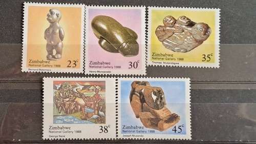 1988 - Zimbabwe -  Mint - 23c, 30c, 35c, 38c, 48c - The 30th Anniversary of National Gallery of Zimb