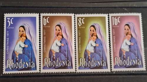 1977 - Rhodesia -  Mint - 3c, 6c 8c, 16c - Christmas