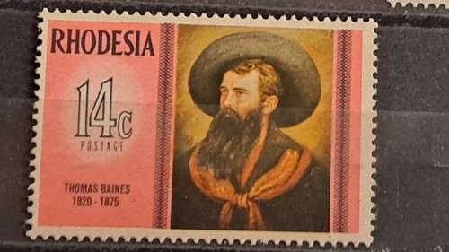 1975 - Rhodesia -  Mint - 14c - The 100th Anniversary of the Death of Thomas Baines, 1820-1875