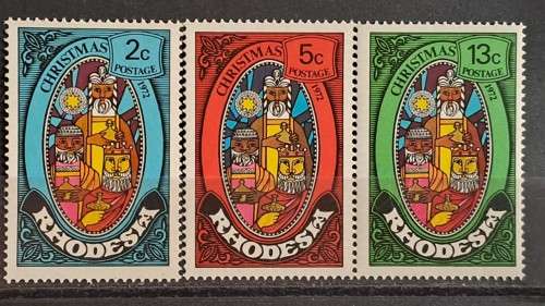 1972 - Rhodesia -  Mint - 2, 5, 13c - Christmas