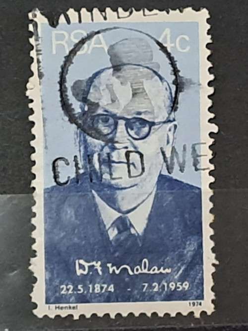 1974 - RSA - 4c - The 100th Anniversary of the Birth of Doctor D. F. Malan, Prime Minister