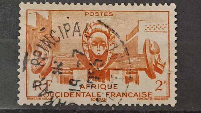 1947 - Jordan - French Officentale Africa  - 2F - Local Motives