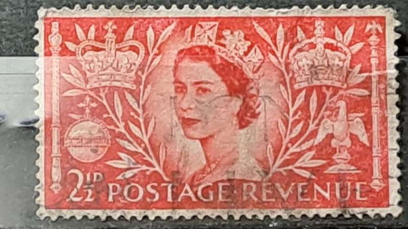 1953 - GB - 2½P - The Crowning of Queen Elizabeth II