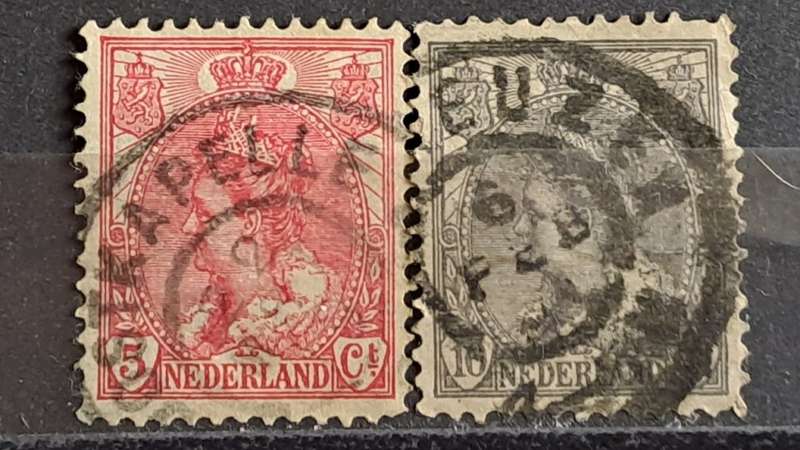 1899 - Nederland - 5, 10 - Queen Wilhemina