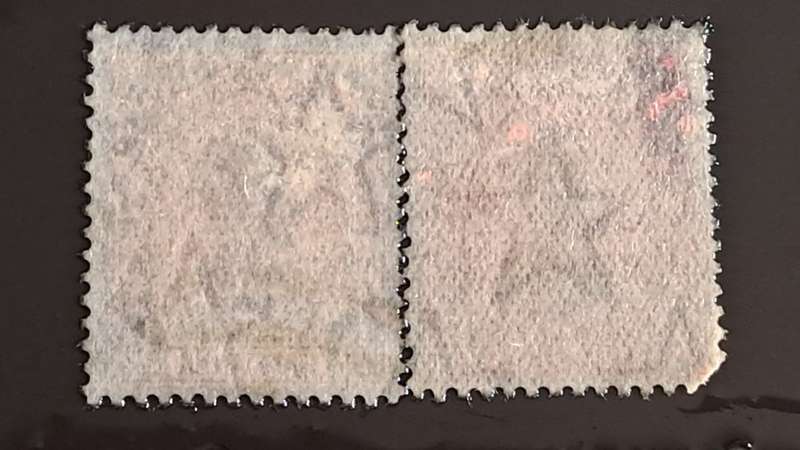 1938 - 1941 - India Overprinted `Bahrain` -  WM - Half Anna, One Anna -