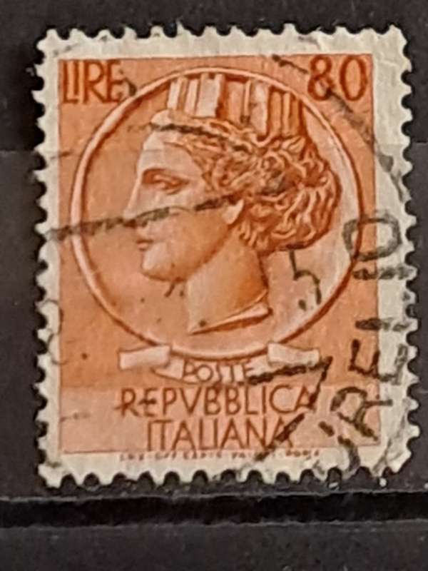 1956 - Italy - 300 - Airmail - Airplane over Bell Tower, Rome