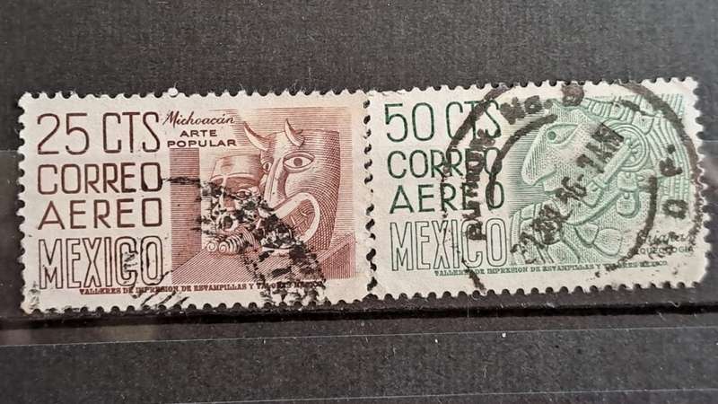 1950-1952 - Mexico -  WM - 25, 50 - Airmail