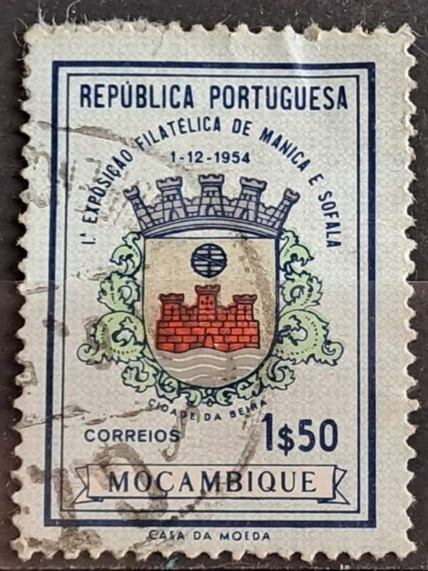 1955 - Mozambique - 1S50 - The 1st Philatelic Exhibition, Manica and Sofala -  as per photo