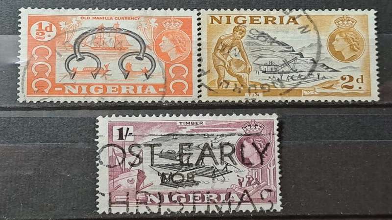 1953 - Nigeria -  WM - ½P, 1P, 1Sh - Local Motives