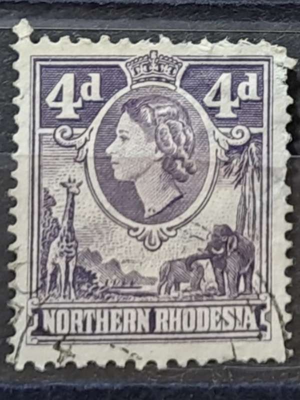 1953 - Northern Rhodesia (Zambia) -  WM - 4P - H.R.H. The Queen Elizabeth II