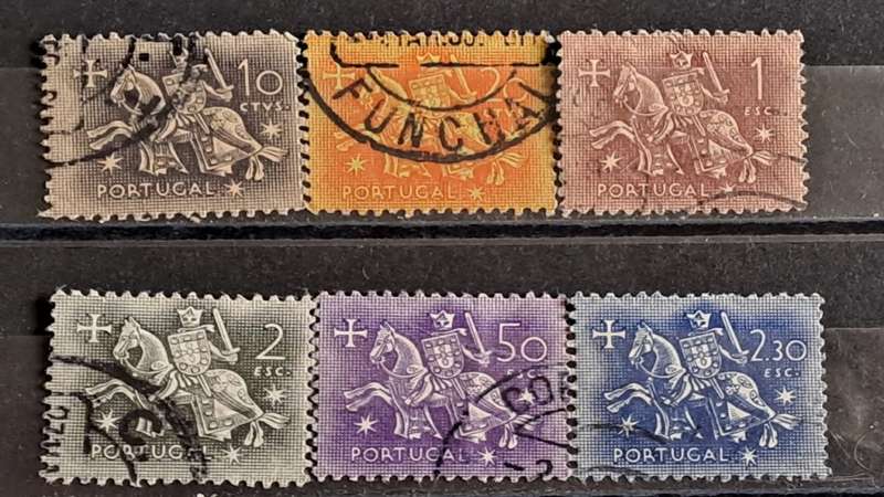 1953 - Portugal - 10, 20, 1, 2, 50, 2.30 -