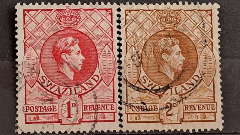 1938-1954 - Swaziland -  WM - 1, 2 - King George VI