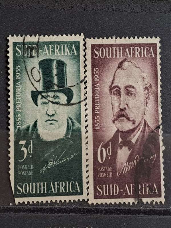 1955 - South Africa - WM - 3, 6 - The 100th Anniversary of Pretoria