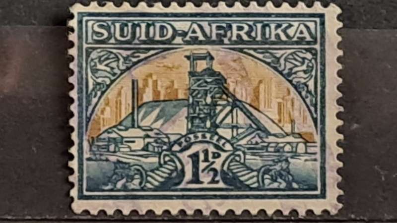 1948 - South Africa - WM - 1½ - Gold Mine